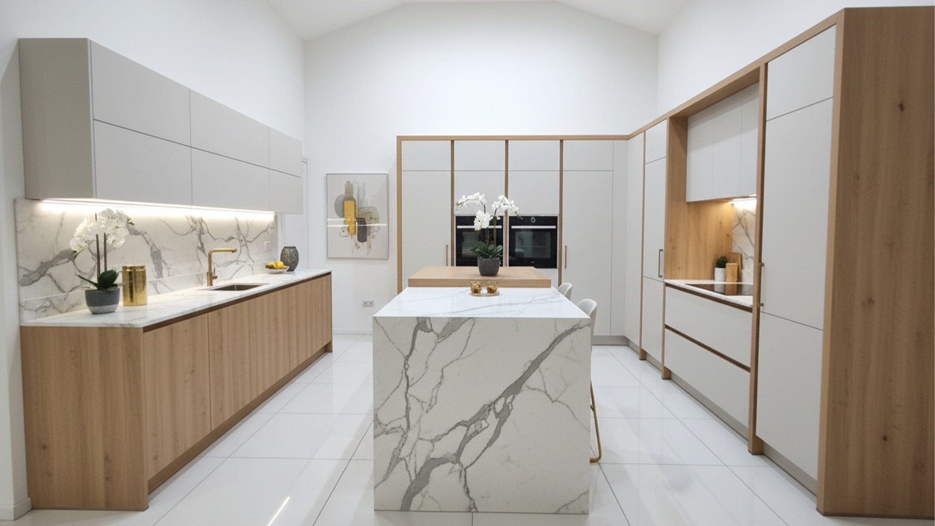 Atelier de Menuiserie Luxe à Marrakech. 🇲🇦 Création d'agencements sur-mesure pour villas, hôtels & résidences. Cuisines Noyer, Dressings, Portes Invisibles $Filomuro$ & Boiseries Architecturales. 📐 Précision & Design Italien. Partenaire des Architectes & Promoteurs.
